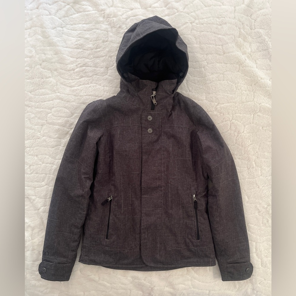 Burton DRYRIDE Snowboard Jacket Gray Softshell Hooded size S